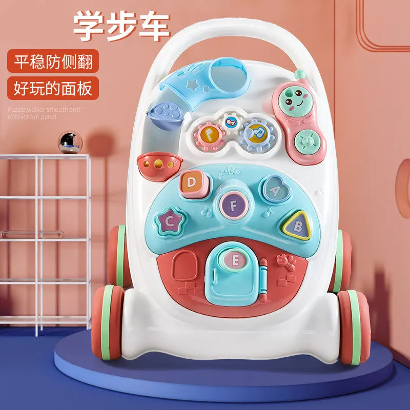 

6-18 Month Baby Walker Anti-Falling Baby Walker Multi-functional Early Education Toy Hand Push Baby Walker