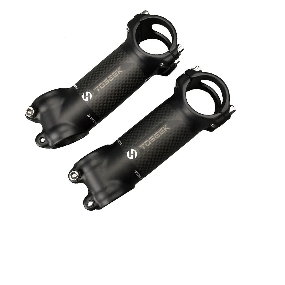 Angle 6/17 Degree Aluminum + 3k Carbon Road/Mountain Bike Stem 31.8mm