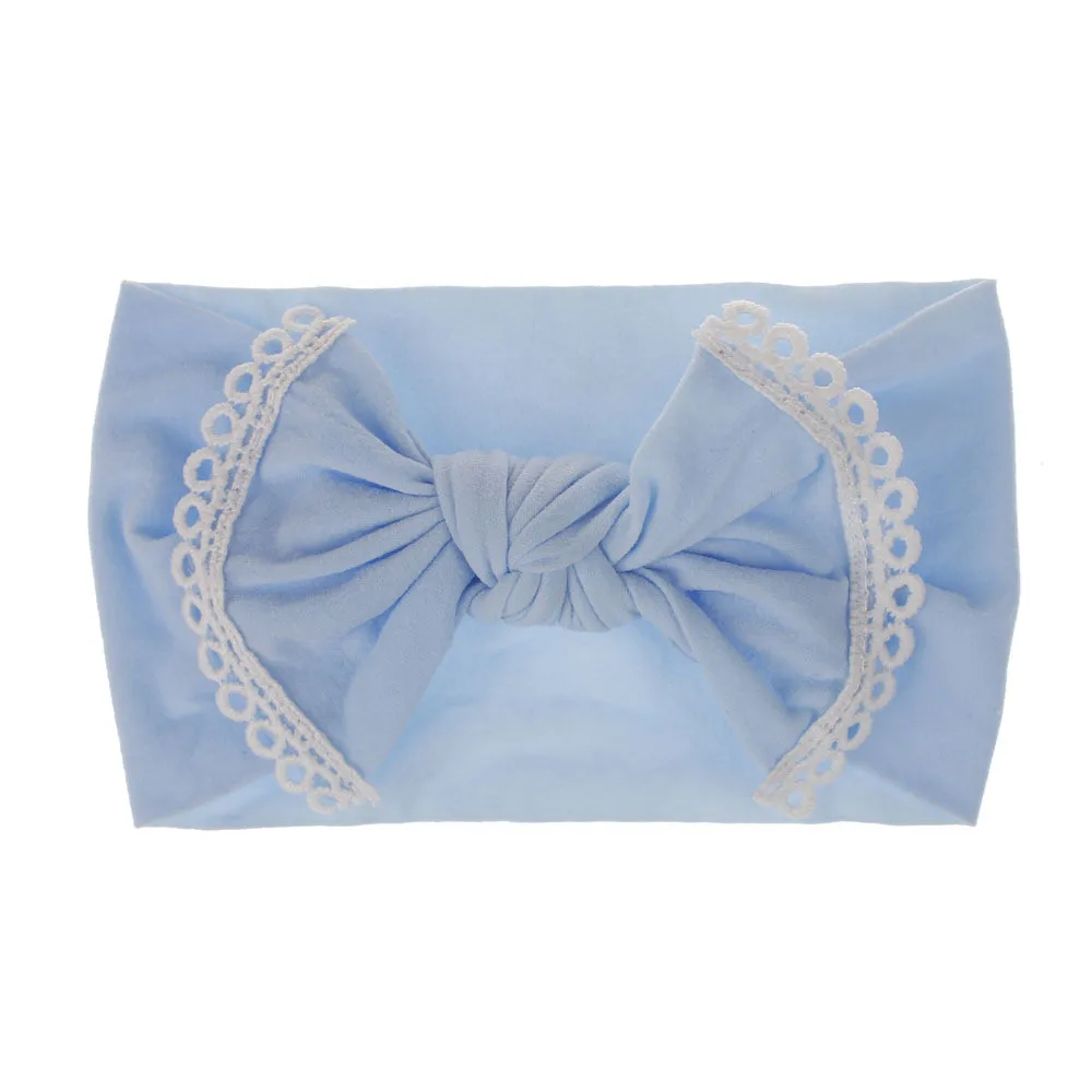 2020 Brand New Newborn Toddler Baby Girls Baby Bow Lace Elastic Hair Headband Hair Accessories Baby Gifts
