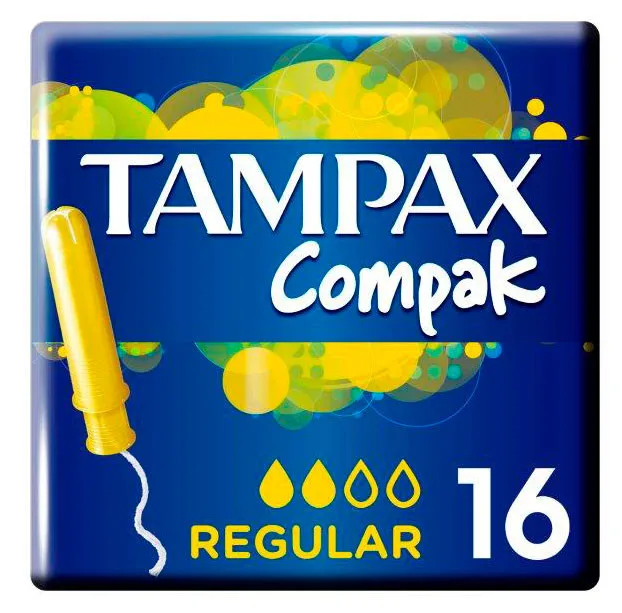 Тампоны с аппликатором Tampax Compak Regular, 2 капли, 16 шт
