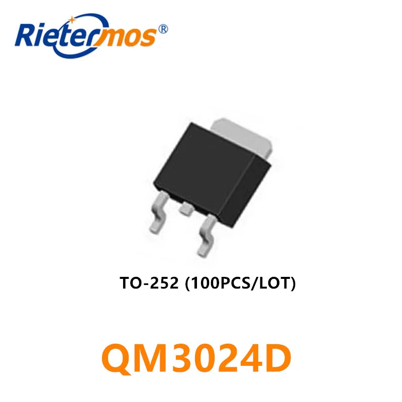 100 шт N-CHANNEL 30V QM3024D QM3024 TO252 высокое качество | Электроника