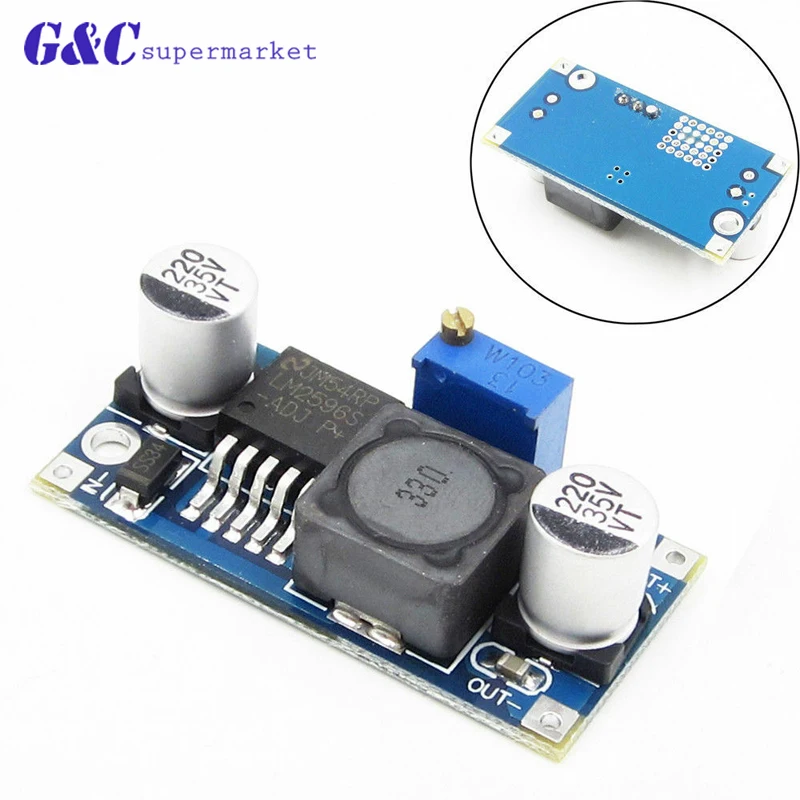 

1Pcs lm2596 LM2596S DC-DC 3-40V adjustable step-down power Supply module Voltage regulator 3A