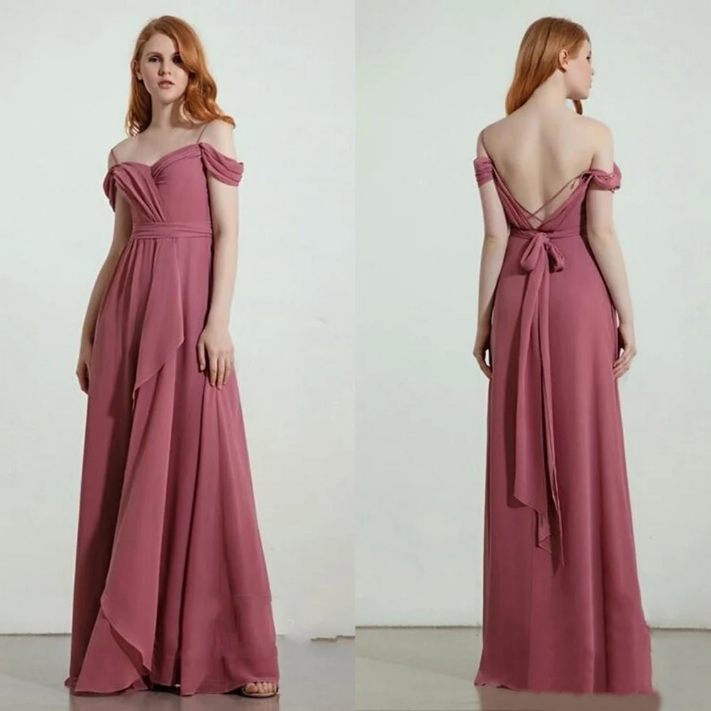 

Женское платье подружки невесты с открытой спиной, женское ТРАПЕЦИЕВИДНОЕ платье без рукавов с открытыми плечами на заказ