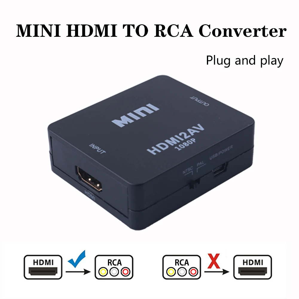 2019 HDMI в AV/RCA CVBS адаптер 1080P видео конвертер HDMI2AV адаптер конвертер коробка поддержка NTSC PAL выход HDMI AV адаптер| |   | АлиЭкспресс