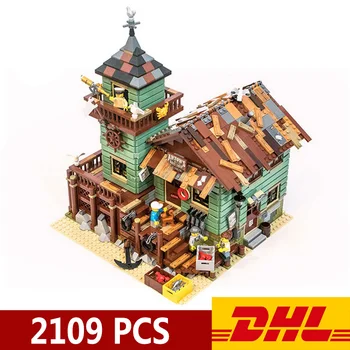 

City Street MOC Series The Old Fishing Gear Store Building Kits 2109pcs Building Blocks Bricks Toy Children's Christmas Present