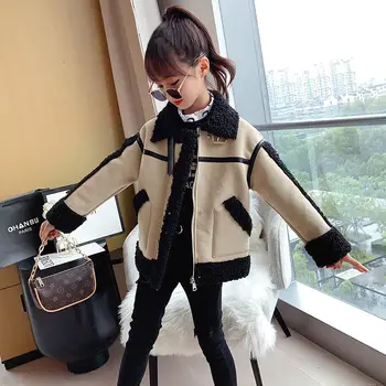 

New 2021 Winter Kids Baby Girls Warm Thicken Long Sleeve Jacket Fashion Tops Coat Toddler Clothing Children Girls Outerwear D173