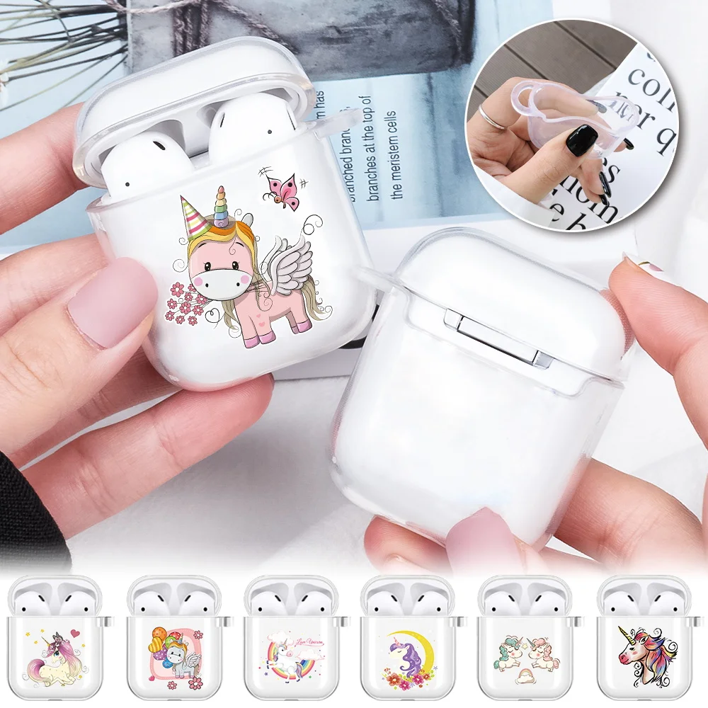 

Silicone Earphone Shell for Apple AirPods (1st / 2nd Gen) - Unicorn Pattern Airpods Case Wireless Bluetooth Earphone Cover