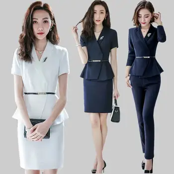 

Business Wear Women's Blazer Suits High-end Women's Formal Wear Work Clothes Women's Skirt Two Piece Set Top And Pants