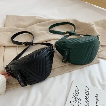 

New all-in-one broadband single back solid color slant straddle Bag Fashion Mini casual small fragrant waist bag chest bag