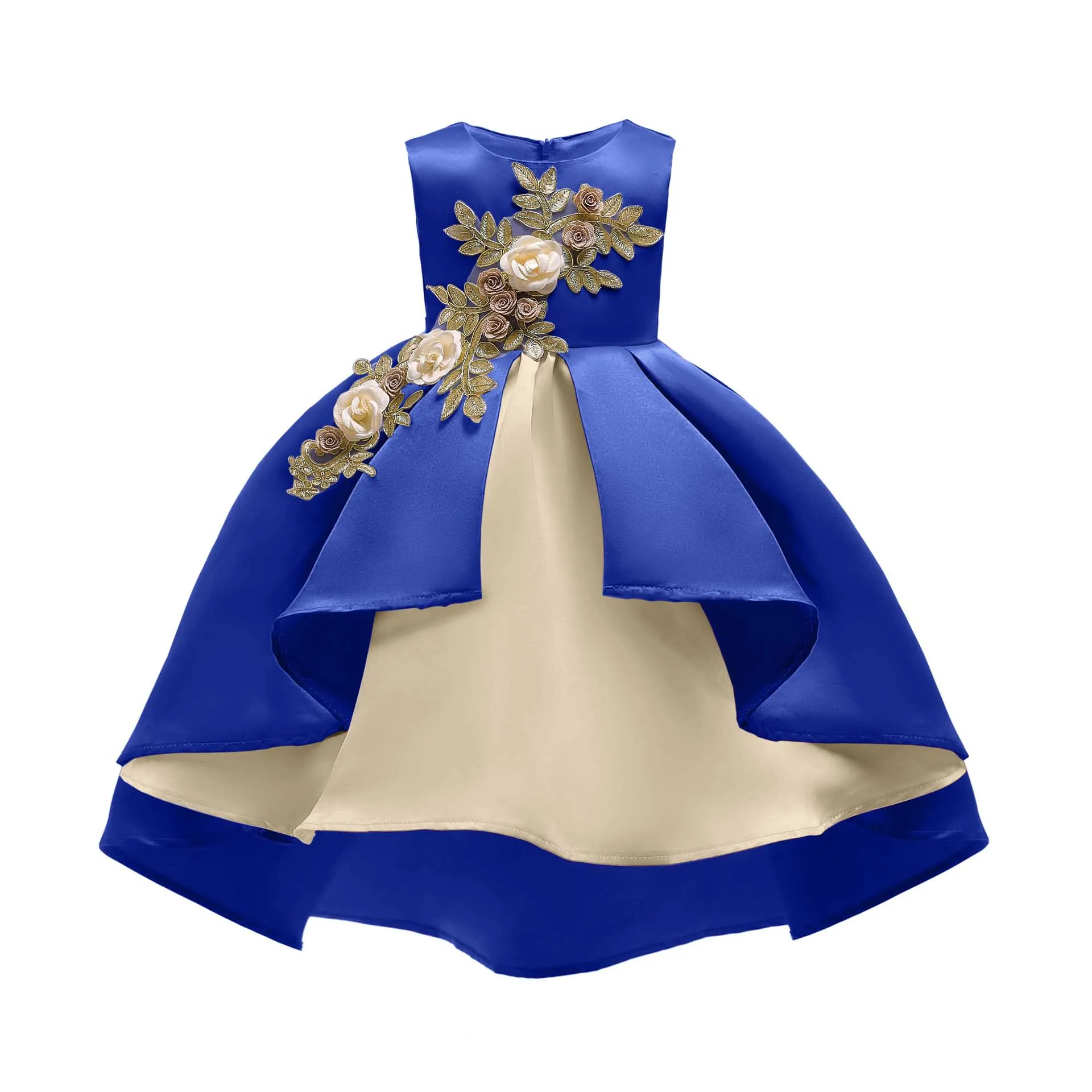 Платье с цветочным узором для девочек Пастельное праздничное платье принцессы для девочек на день рождения детский костюм на Хэллоуин От 3 до 10 лет - Цвет: color 6