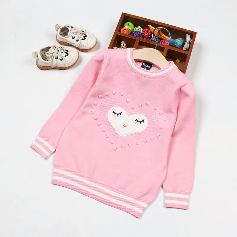 

Girl'S Sweater 2019 New Style Fall And Winter Clothes Cotton Coat CHILDREN'S Sweater Children Pullover Childrenswear Sweater