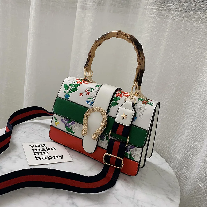 

Flower Pattern Quality Leather Crossbody Bags for Women Single Shoulder Messenger Bag Female Handbag Louis Brand Channels CC GG