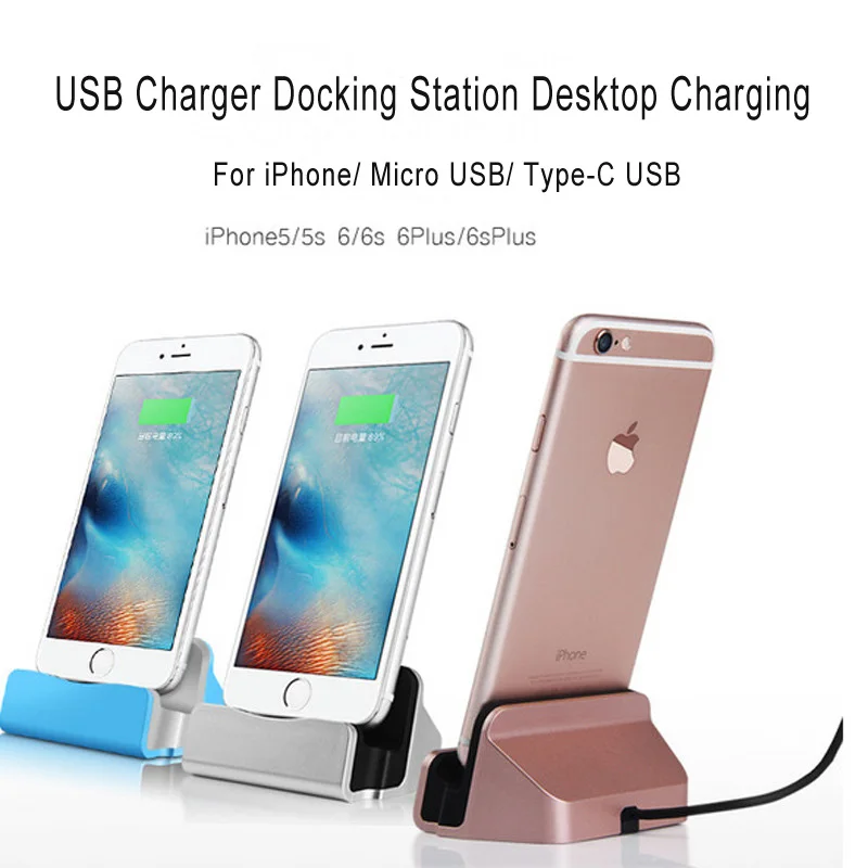 Caricabatterie Docking Station Sincronizzazione Dati Ricarica Rapida Per Samsung S20 S10 S9 S8 Plus Iphone Xiaomi Redmi Micro Usb Tipo C Caricabatteri