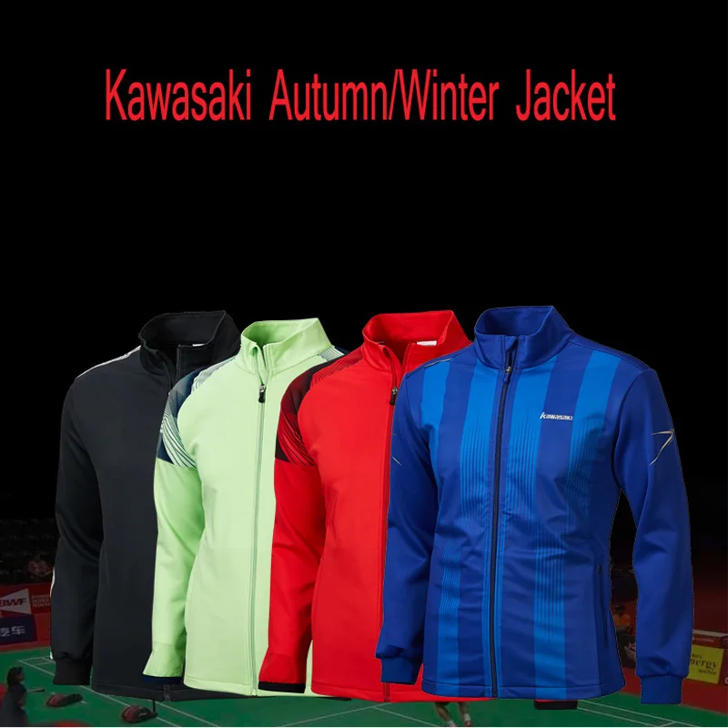 Kawasaki Мужская куртка для бега, рубашка для фитнеса с длинным рукавом, тренировочная Джерси, спортивная куртка с воротником-стойкой, куртки для бега на молнии, JK-R1810