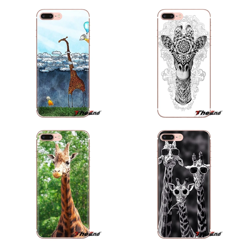 

For Xiaomi Redmi 4A S2 Note 3 3S 4 4X 5 Plus 6 7 6A Pro Pocophone F1 giraffes cute animal Transparent Soft Shell Covers