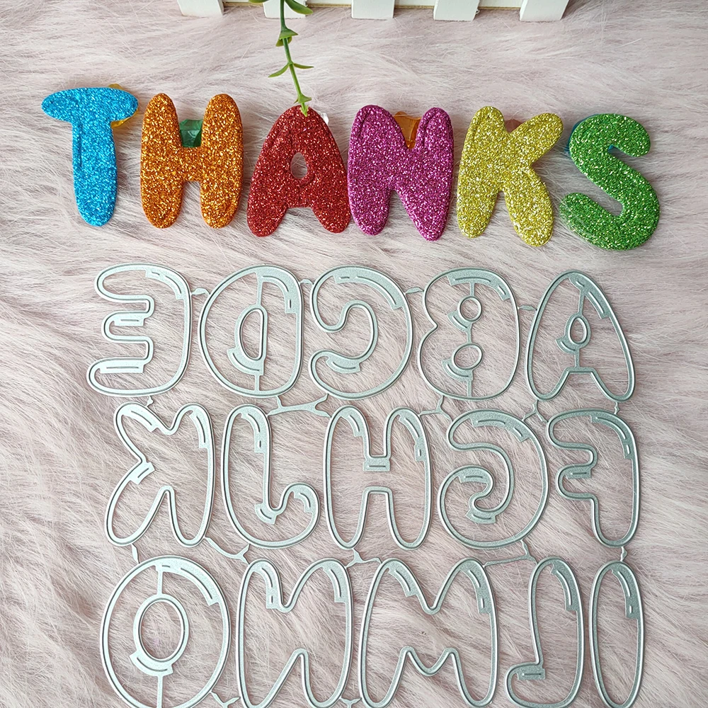 LargeBigAlphabetSetDieCutLetterMetalCuttingDiesStencil