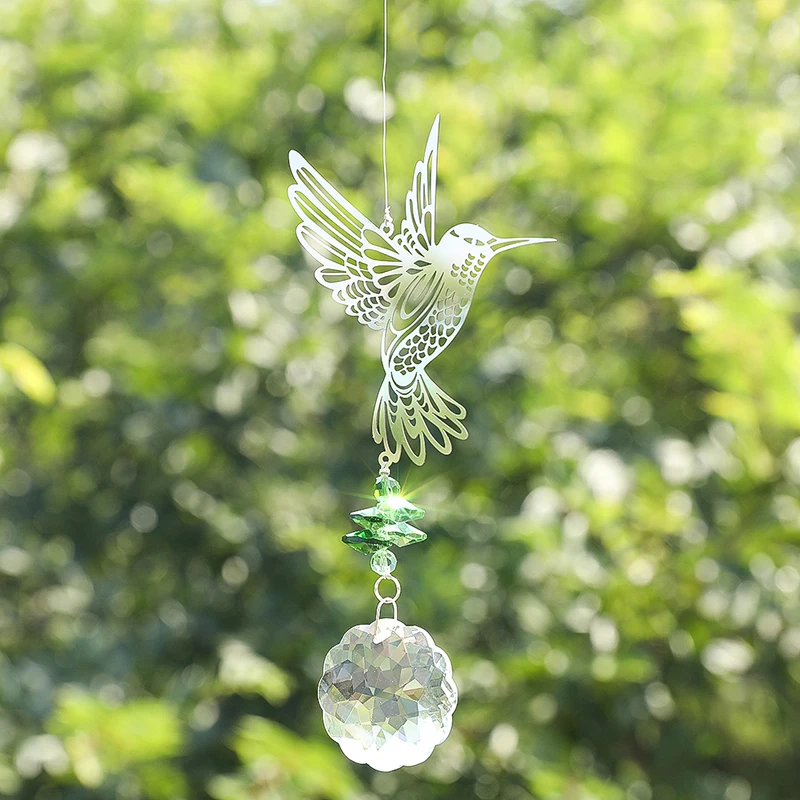 H&D 4 Styles Crystal Suncatcher Window Hanging Ornament Rainbow Maker Pendant for Christmas Day Wedding Cars Window Decor