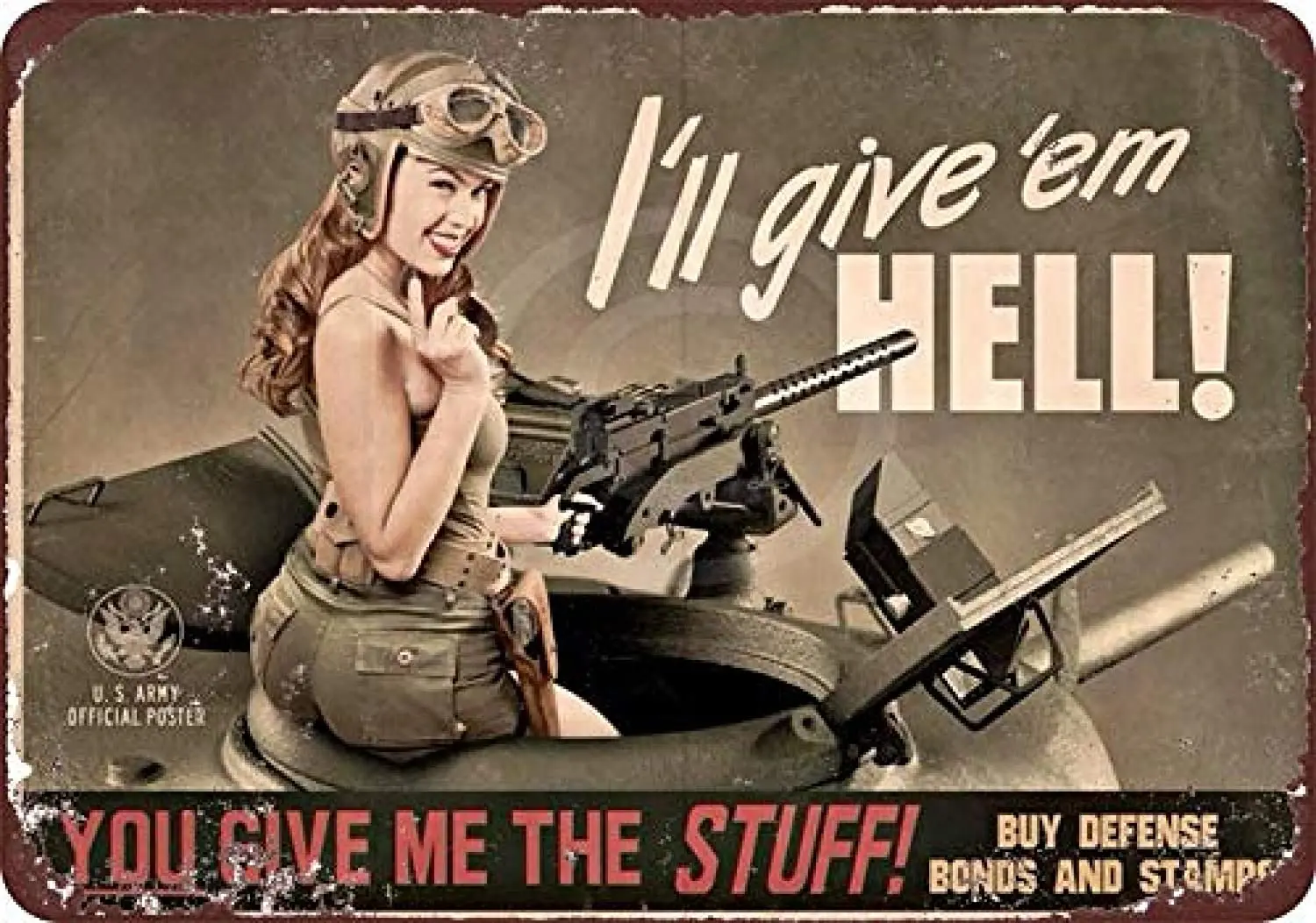 

TIEMZ Retro Metal Sign Plaque Sexy Cool Girl Poster Retro Wall Sticker Man Cave Bar Interior Decoration Painted Iron Sign