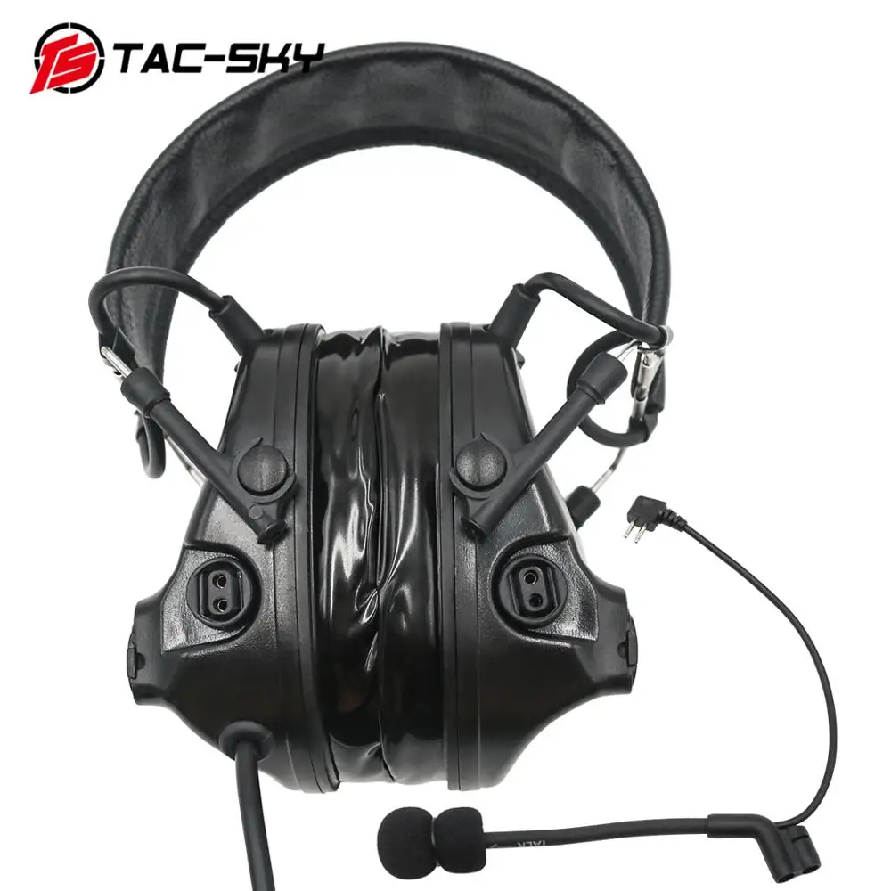 TAC-SKY COMTAC III Silicone Earmuffs Edition Hunting Noise Reduction Pickup Air Gun Military Shooting Tactical Headset C3 BK
