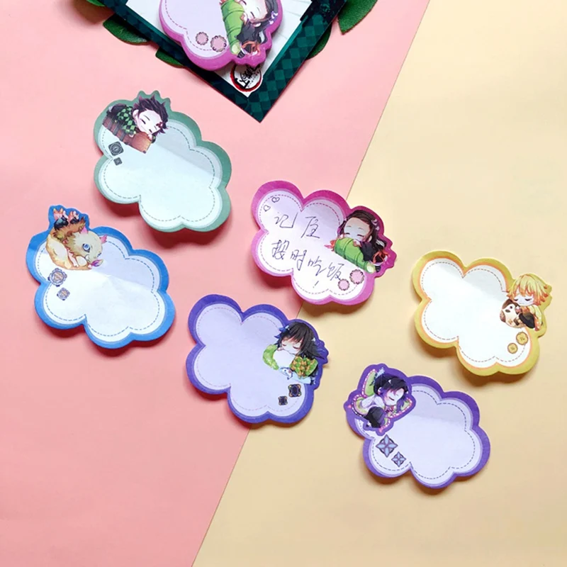 

Japanese Anime Demon Slayer Memo Pad Bookmark Mini Memo PadSticky Notes Bookmark Child Student Kawaii Gift Stationery