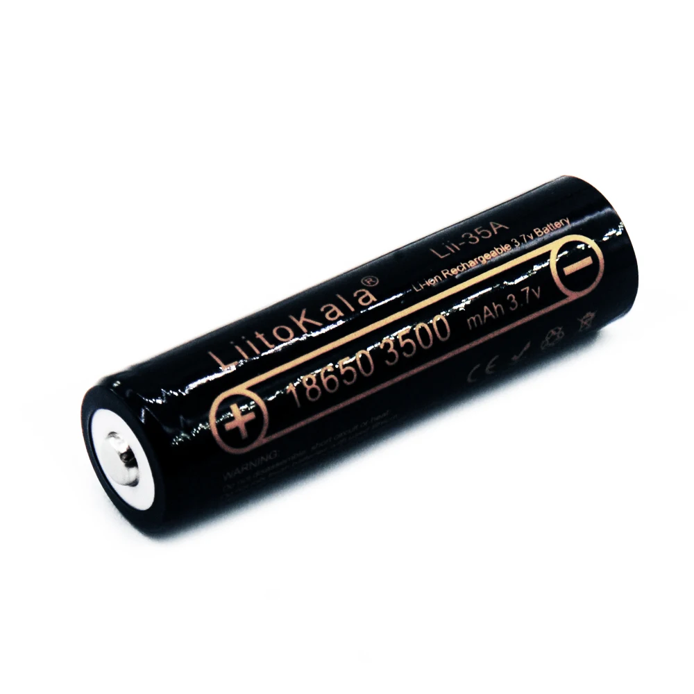 Liitokala 18650 литиевая батарея lii-35A перезаряжаемая батарея 3500 mAh Высокая емкость 3,7 V заостренный светильник вспышка светильник батарея