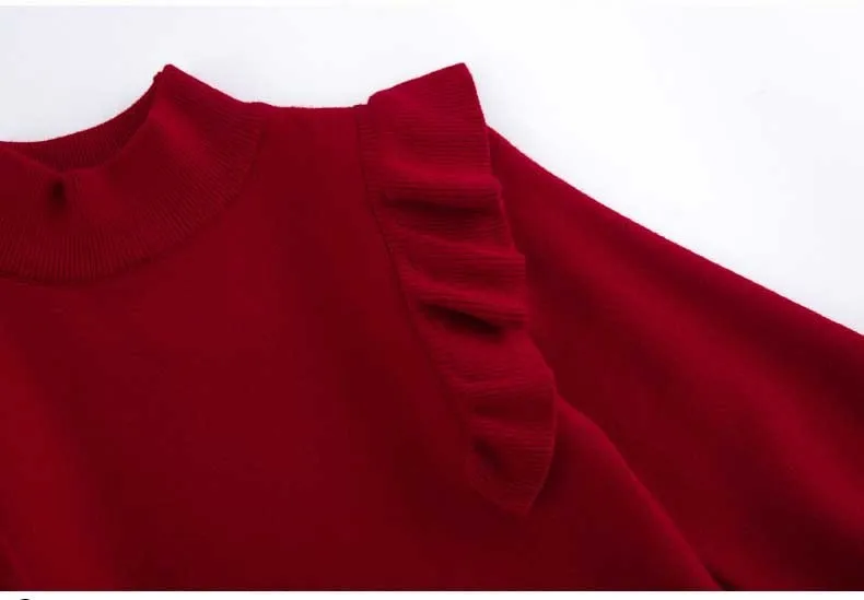 Autumn Winter Christmas Dress Girl Red Sweaters Princess Dress Baby Girls Sweater Mother And Daughter Clothes Teenager Dresses (20).jpg