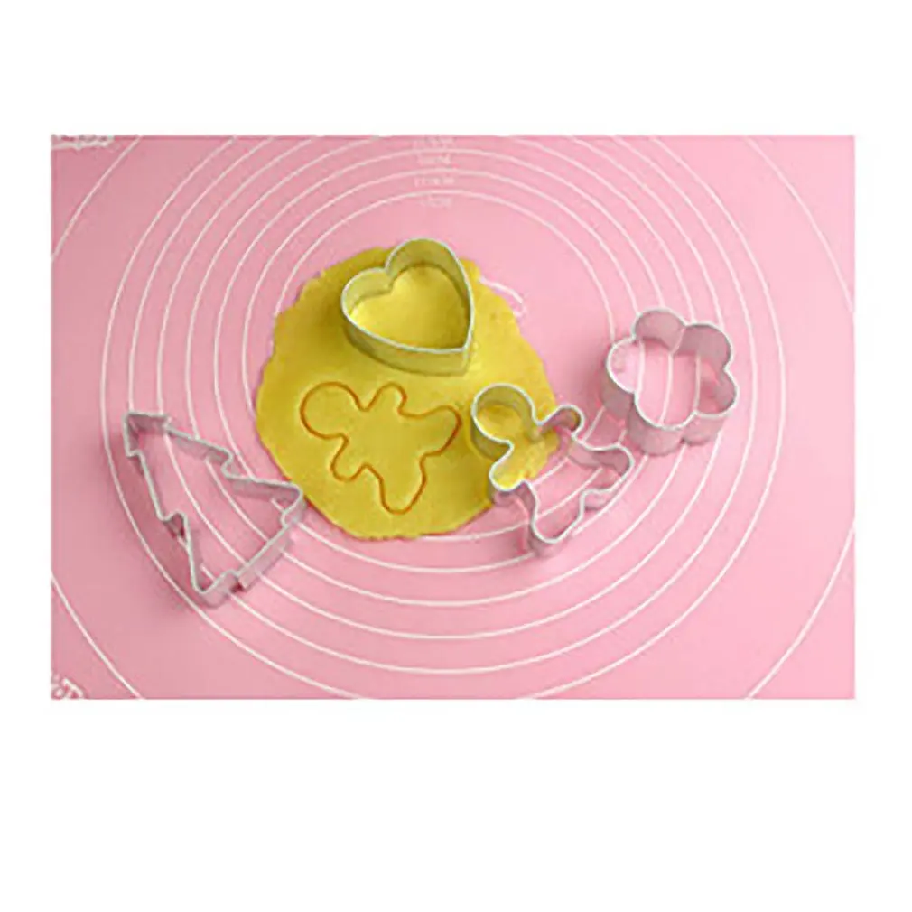 Silicone Rolling Dough Liner Pad Thickening Anti-skid With Scale High Temperature Mat Non-Stick Flour Kneading Baking Tool |