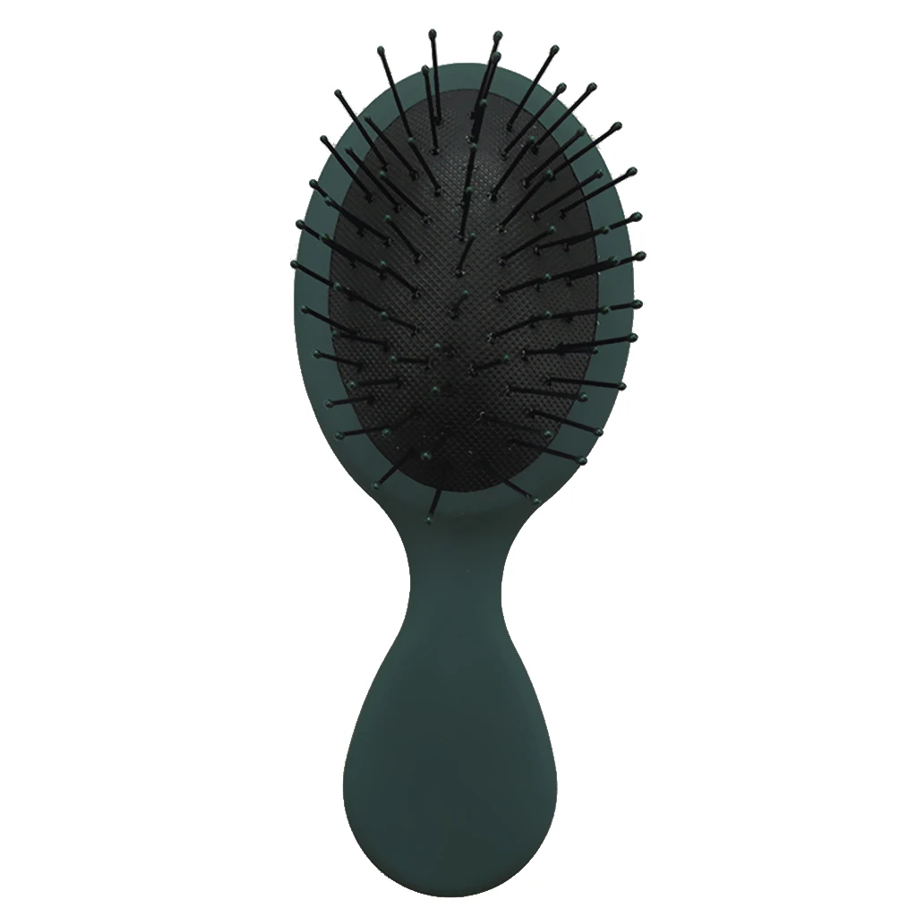 Travel Pocket Anti-static Scalp Massage Paddle Hairbrush Cushioned Detangling Brush for Girls Women
