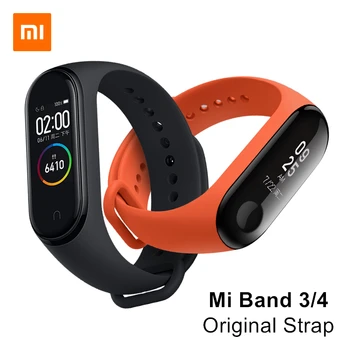 

Xiaomi Mi Band 3 4 Strap Black Blue Orange Wine-red Pink Limited Edition Color TPU Bracelet Original Wrist Strap