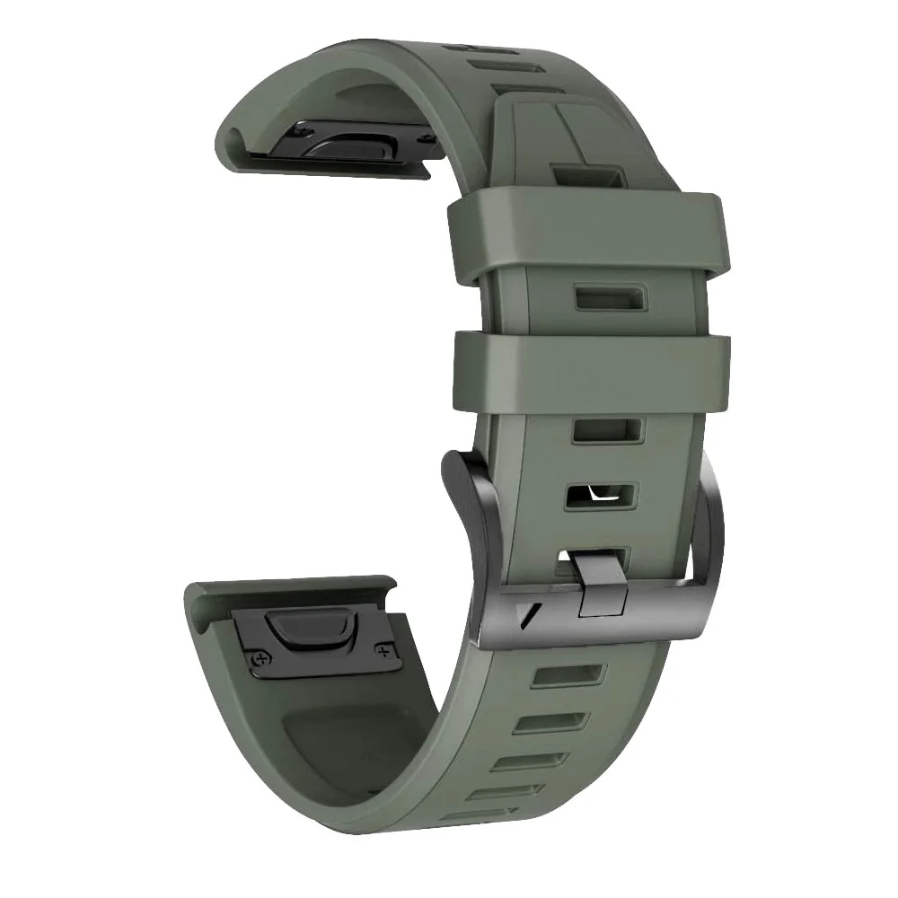 Versatile Silicone & Leather Quick Release Smartwatch Band - Durable & Stylish Strap