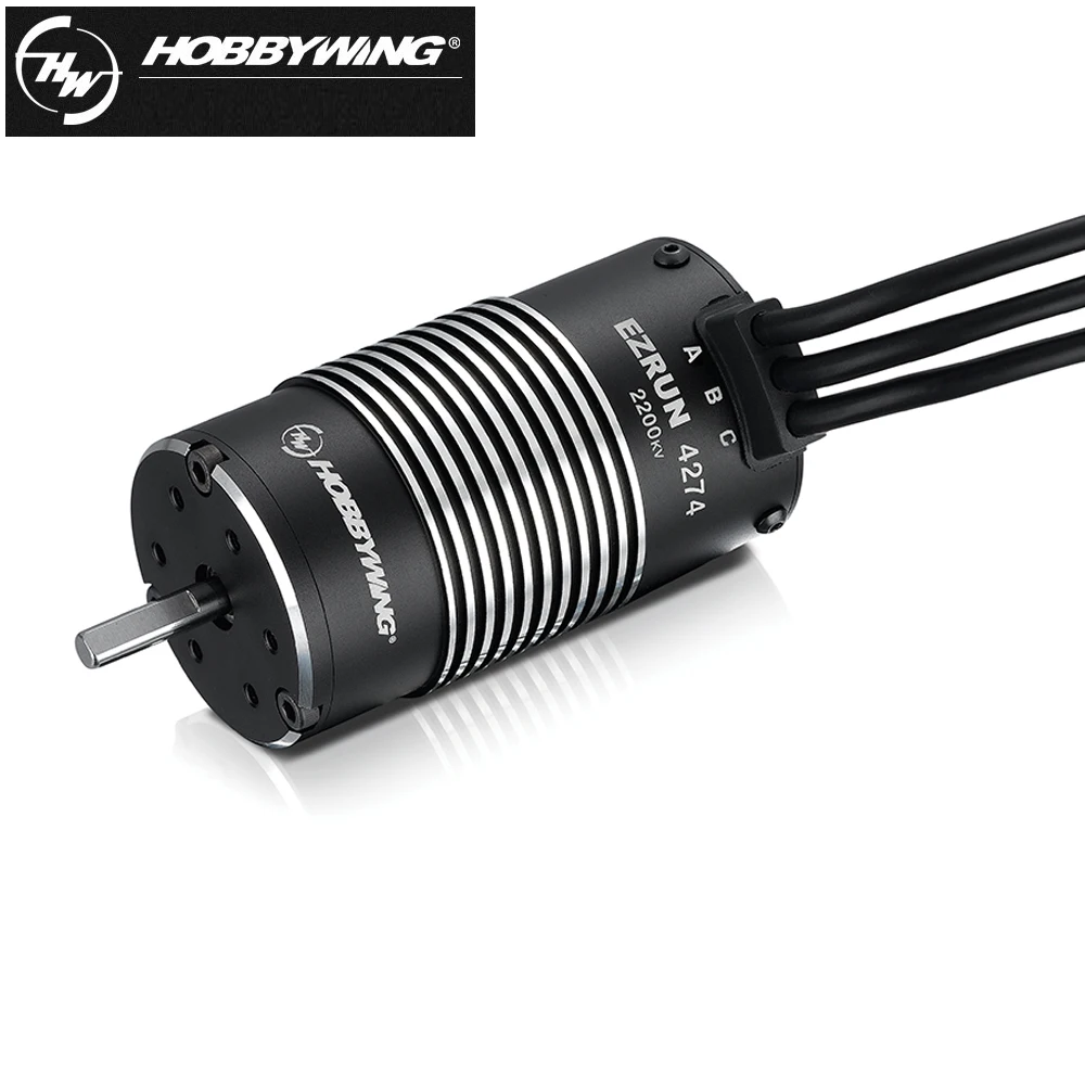 

1pcs Hobbywing EZRUN SL 4274 Senseless 4 Poles 2200KV High Frequency Brushless Motor Black for 1/8 Rc Car