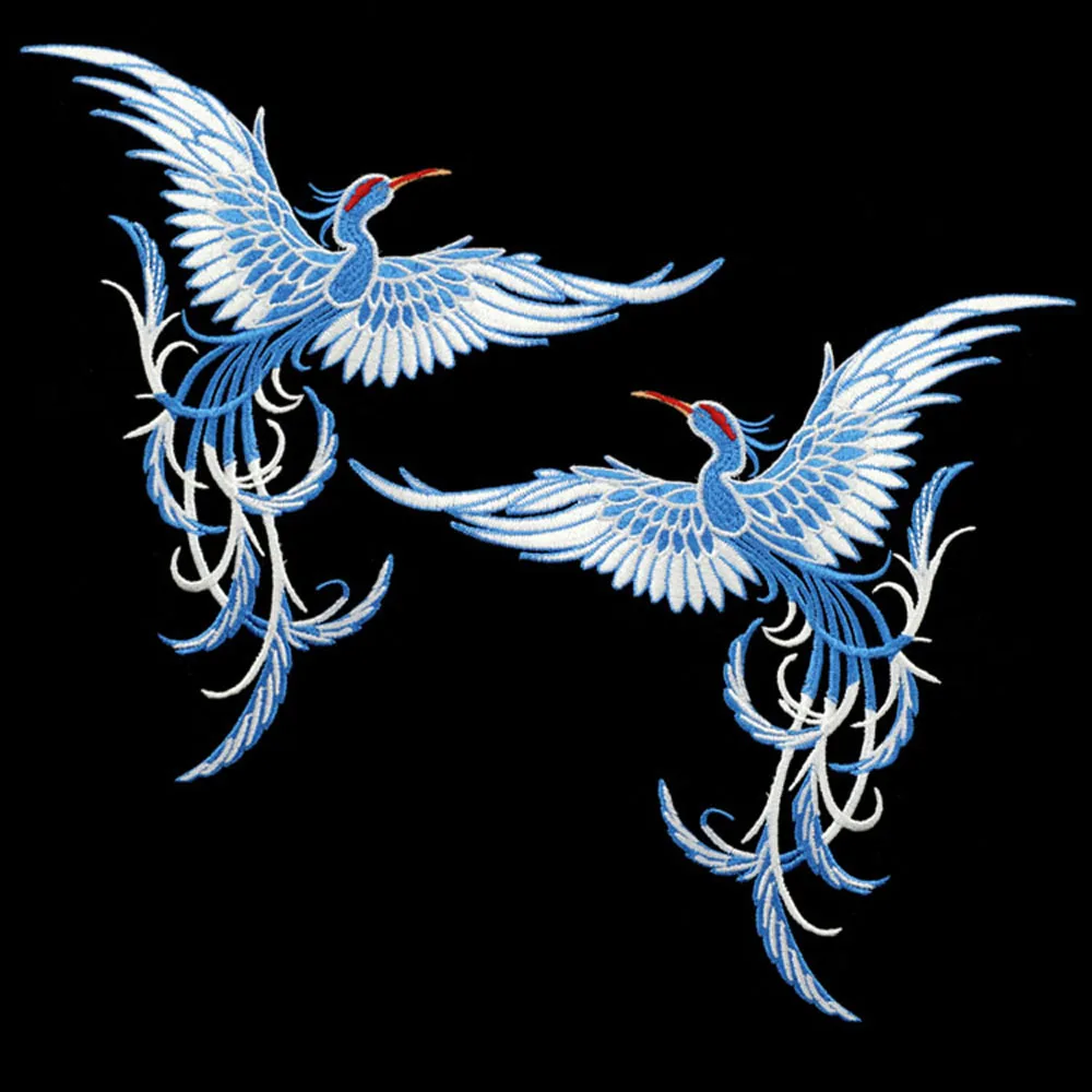 AHYONNIEX Large Phoenix sticker Embroidered Patches Sewing Stickers for Clothing Applique Soft High Quality DIY Accessories | Дом и сад