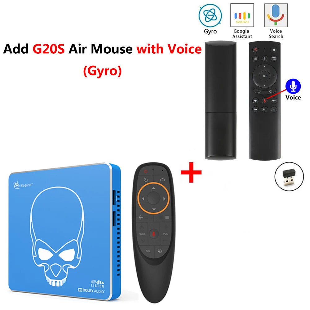 GTKING PRO add G20S Beelink GT-KING PRO Amlogic S922X-H Smart Android 9,0 tv Box 4 Гб DDR4 64 Гб rom Dolby Audio DTS Listen 4K HD Hi-Fi медиаплеер - Цвет: GTKING PRO add G20S