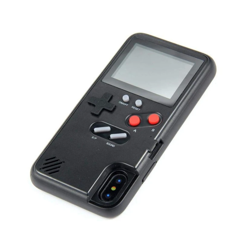 Игровая консоль цветной дисплей ретро игровая крышка для IPhone Gameboy чехол для телефона - Цвет: X XS