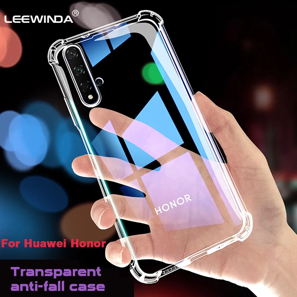 Чехол для телефона Huawei Honor 20 7A 7X 8C 8Lite 8S 8 9 9i 9N 9X Pro Lite прозрачный противоударный