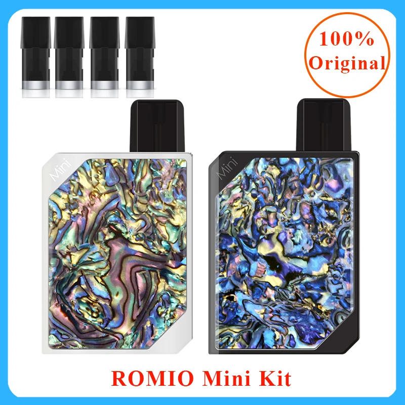 

E Cigarette Pod kit Newest vape pod Romio mini kit 750MAH Battery & 0.8ml refillable pod vs drag nano /Renova Zero E-cig Kit