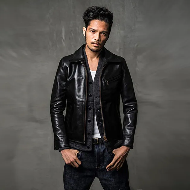 

Free shipping.Brand classic horseskin leather coat,mens 100% genuine leather Jackets,fashion man slim japan jacket,quality