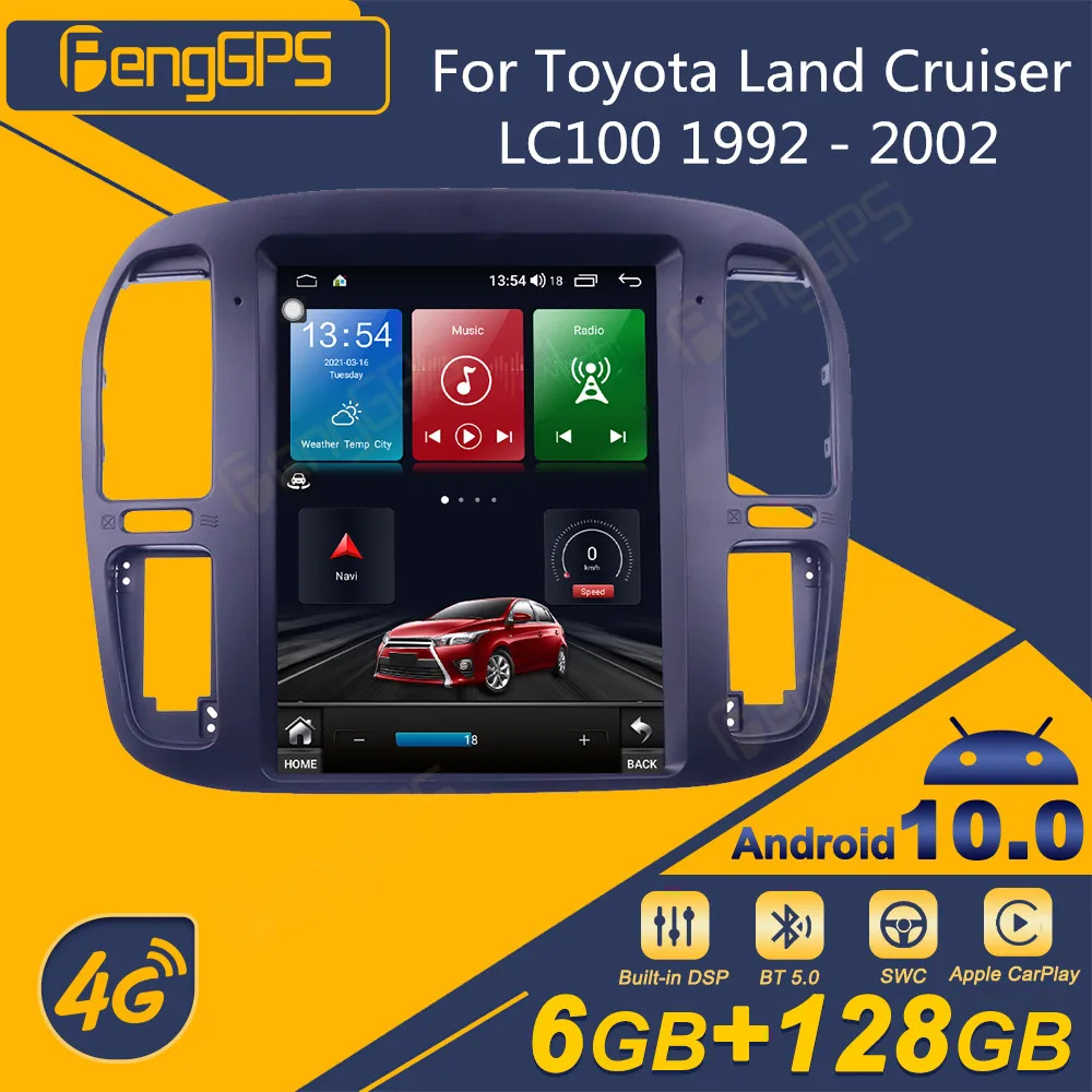 Автомагнитола 2DIN для Toyota Land Cruiser LC100 1992-2002 мультимедийный плеер с GPS Навигатором |
