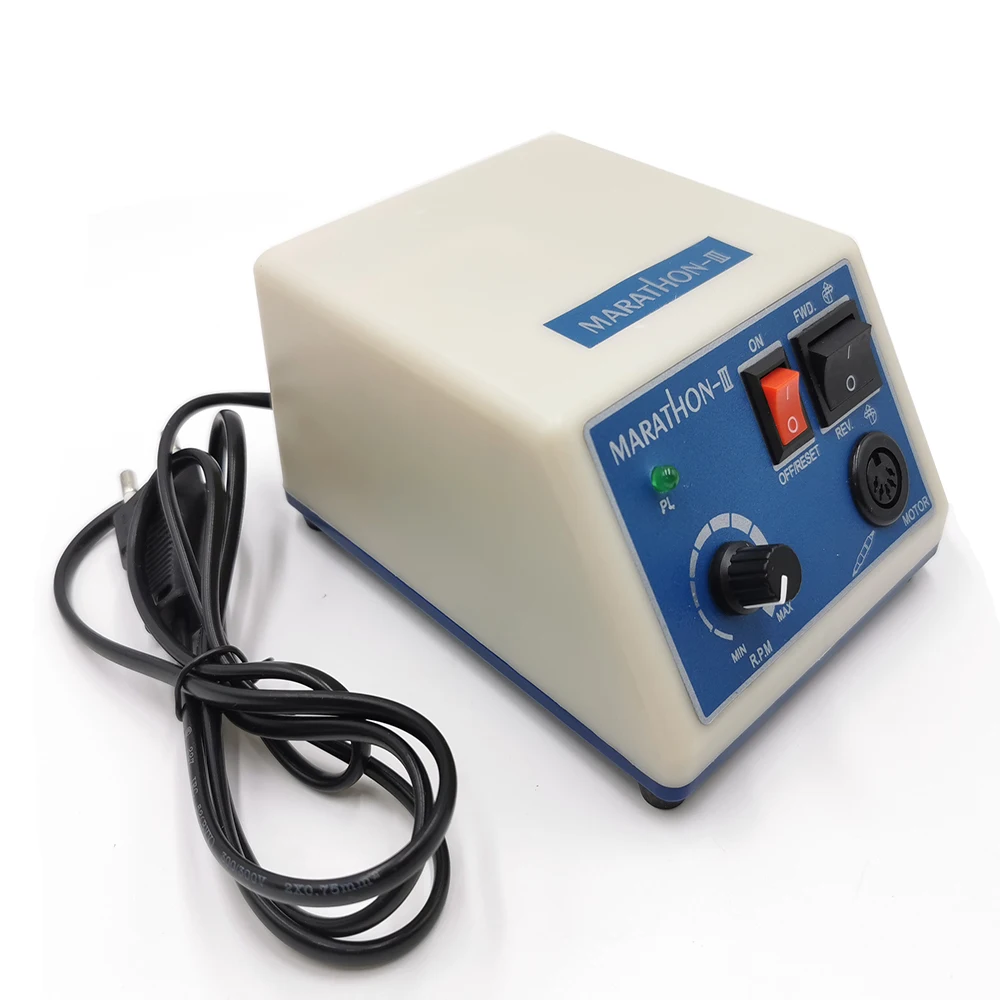 Strong 210 Micromotor Marathon Escort-3 Control Box Grinding Teeth 35000RPM SDE-H37L1 Handle Electric Nail Drill Manicure Set
