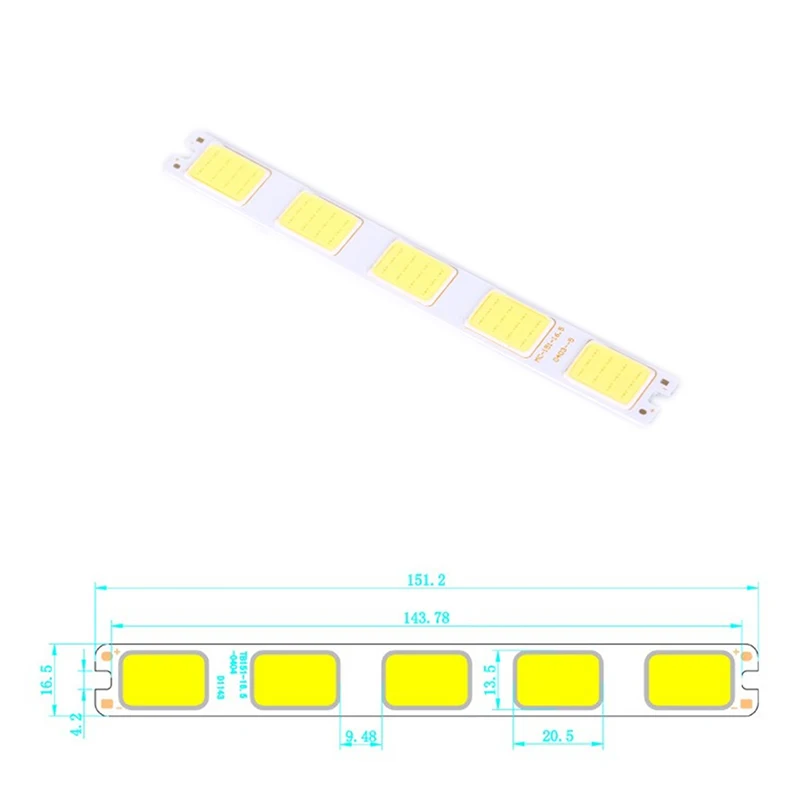 1PC COB LED Light 12V 5W DC LED Bulb Chip On Board Colorful COB Strip Modules 151x16.5mm For DIY Lighting
