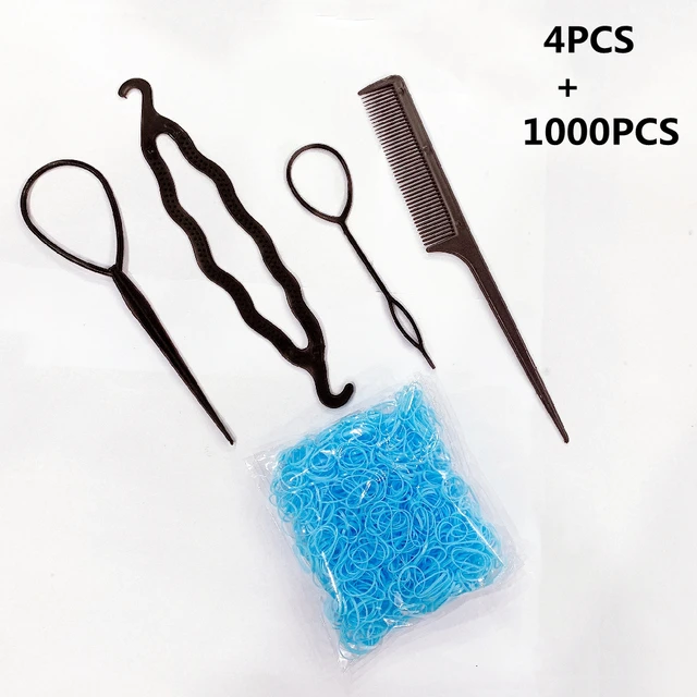 6pcs/set Hairstyle Braiding Tools Pull-through Hair Needle Hair Disk Hair  _m$