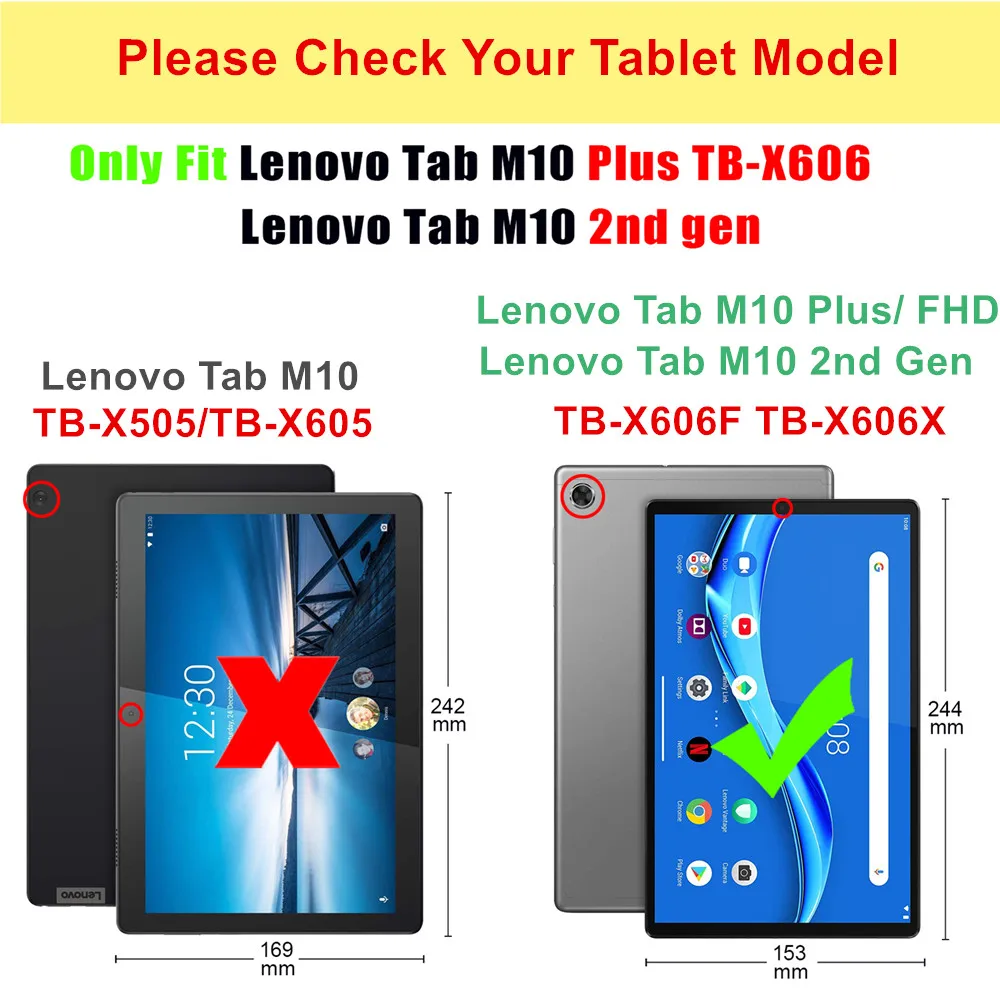 Чехол для Lenovo YOGA Tab M10 плюс Tb x606f x606x магнит Funda FHD 10 3 дюймов чехол планшета|Чехлы