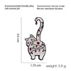 New Cute Cartoon Animals Long Tail White Tabby Cat Brooch Waving Up Tail Enamel Pin Fashion Children's Denim Clothes Lapel Penda ► Photo 2/6