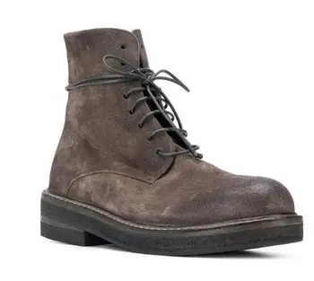 

High Quality Fashion Men Pu Lace-up Leather Boots Male Casual Classic Trendy Vinage Stylish Martin Boots Zapatos De Hombre 4M332