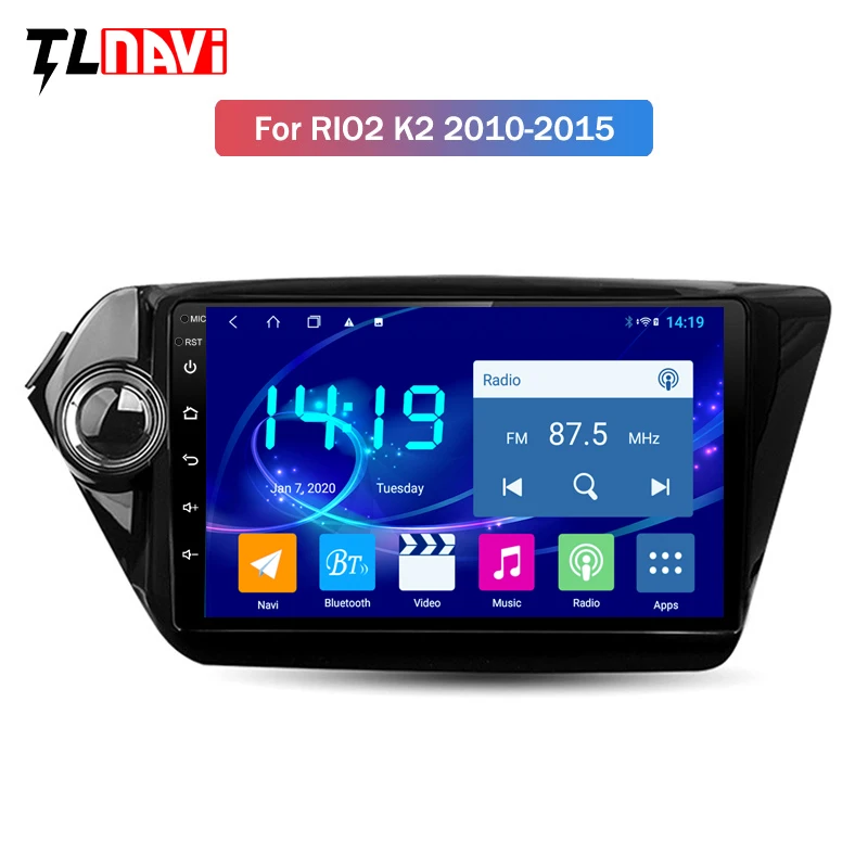IPS 4G + 64G 9 дюймов Android 0 для KIA K2 RIO 2010 2011 2012 2013 2014 2015 Встроенный DSP