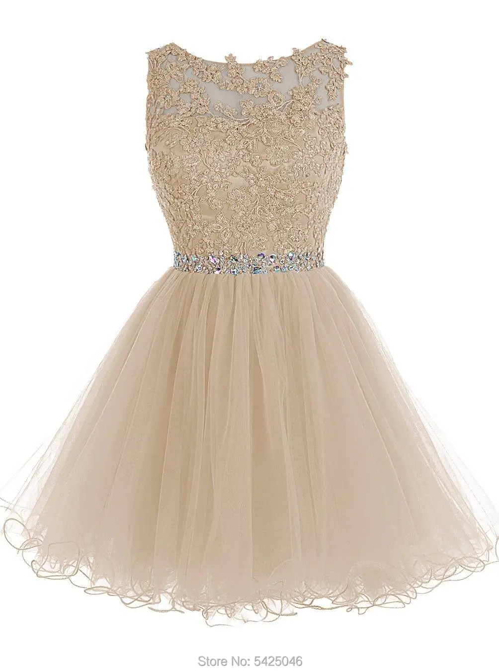 Sweet 16 Short Prom Dresses Lace Appliques with Crystal Beads Puffy Tulle Cocktail Party Dresses Little Black Graduation Homecom
