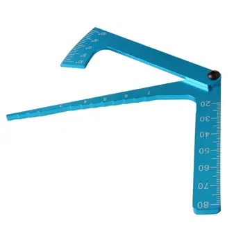 

Blue Adjustable Ruler Adjusting Height And Wheel Rim Camber Multi-functional Multi Angle Measuring Template Tool RC Accessory