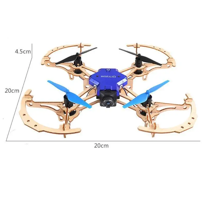 ZLRC Zl100 деревянный самолет Diy Дрон 720p камера Wifi Fpv режим удержания высоты Безголовый обучающий Радиоуправляемый квадрокоптер Дрон