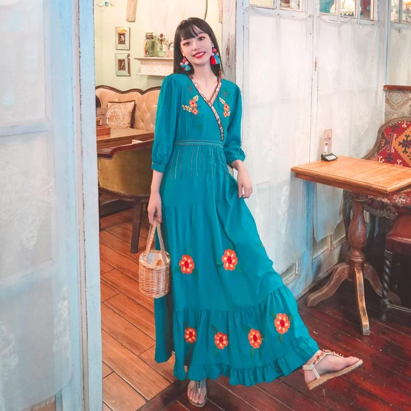 bohemian ethnic dress