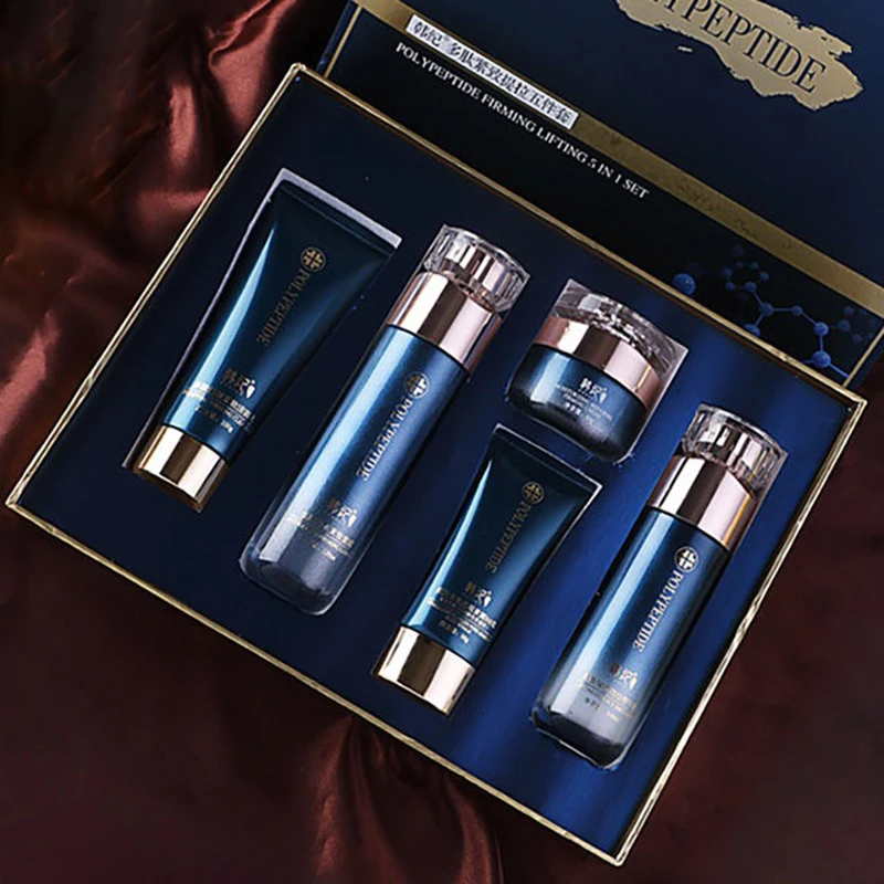 Polypeptide Skin Care Set 5PCS Whitening Cream Eye Face Cleanser Toner Lotion Moisturizing Anti Aging Facial Korean Skincare Kit - AliExpress Beauty & Health